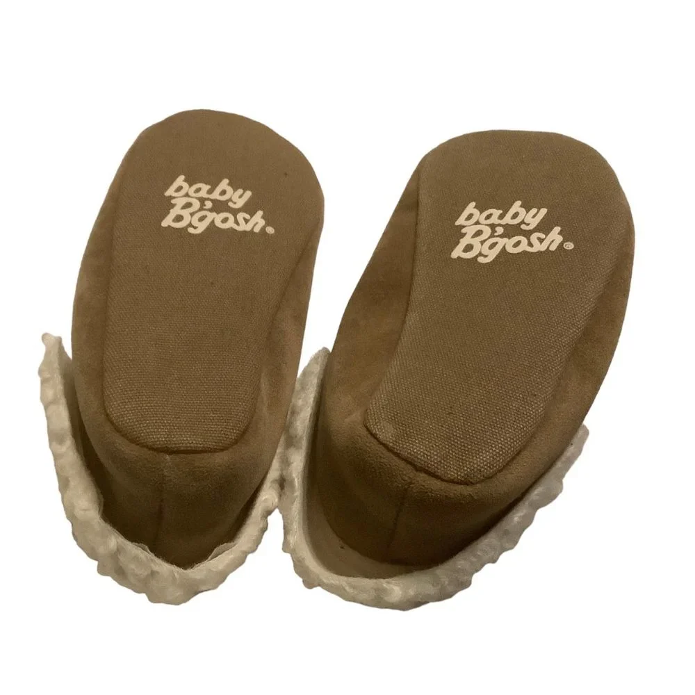 baby B'gosh Moccasins Infant 9-12 Mo. Style OK02476 Brown Faux Fur